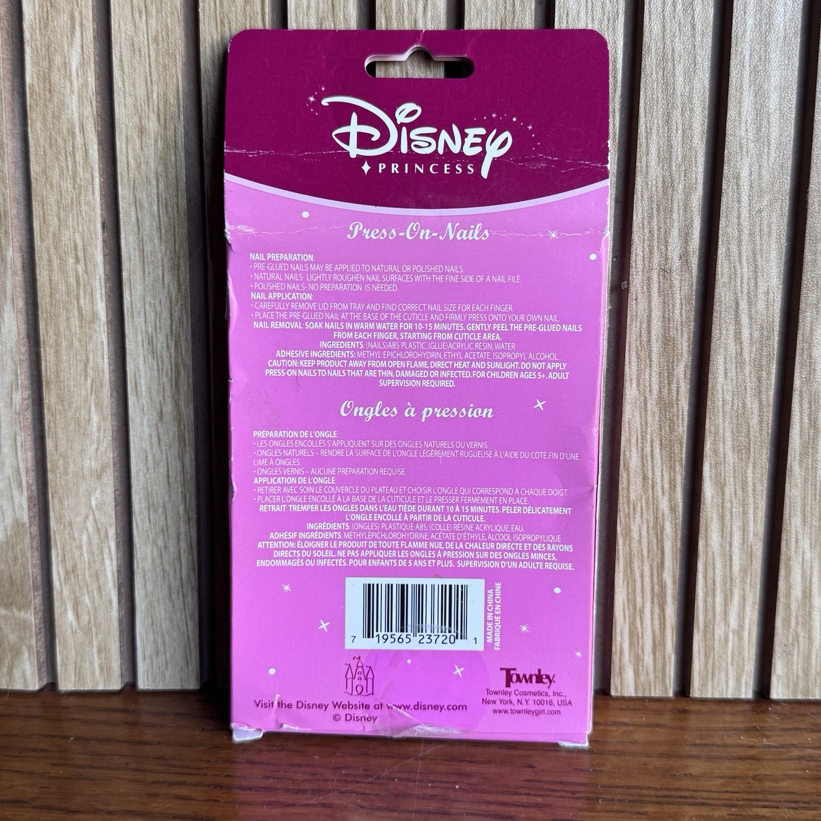 Disney Princess Kids Press On Nails 20 Pack Pre-Glued False Nails Townley Girl