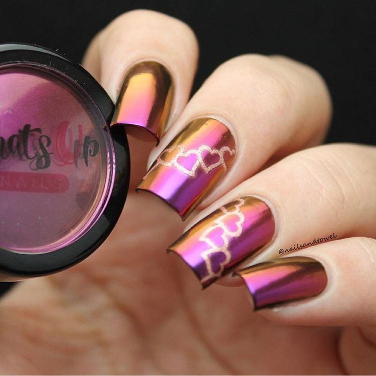 Heart Chain Stencils for Nails, Valentine’s Day Nail Stickers, Nail Vinyls