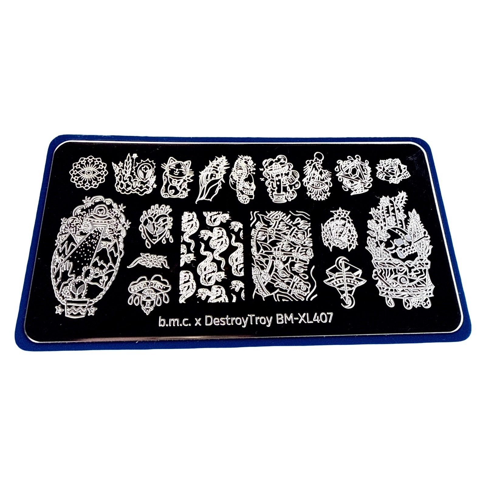 Bundle Monster b.m.c. x DestroyTroy BM-XL407 Nail Art Stamping Plate Tattoo UFO