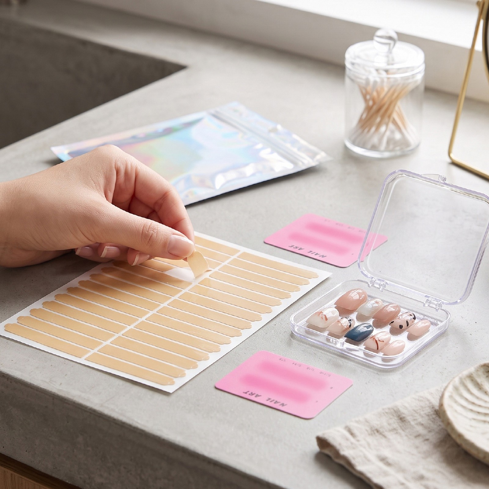 15 Sets Press On Nail Storage Boxes Dust Proof Thick Clear Fake Nail Display NEW