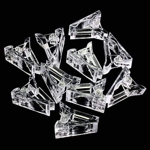 10 Nail Tips Clip Clamps for Poly Nail Gel Quick Building Extension Builder Tool