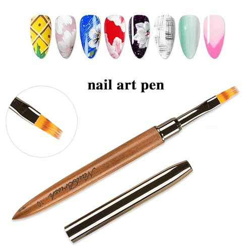 1pc Ombre Nail Brush Sandalwood Acrylic Nail Art Brushes Nail Painting Brush