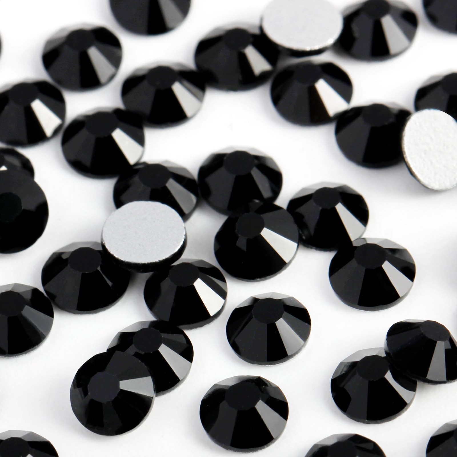 Eleegem 400PCS SS30 Flatback Rhinestones | 12-Facet Diamond-Cut Glass Gems fo…