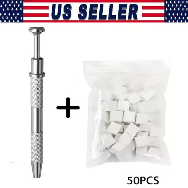 50Pcs Nail Art Soft Sponge With Versatile Portable Grabbing Pen For DIY