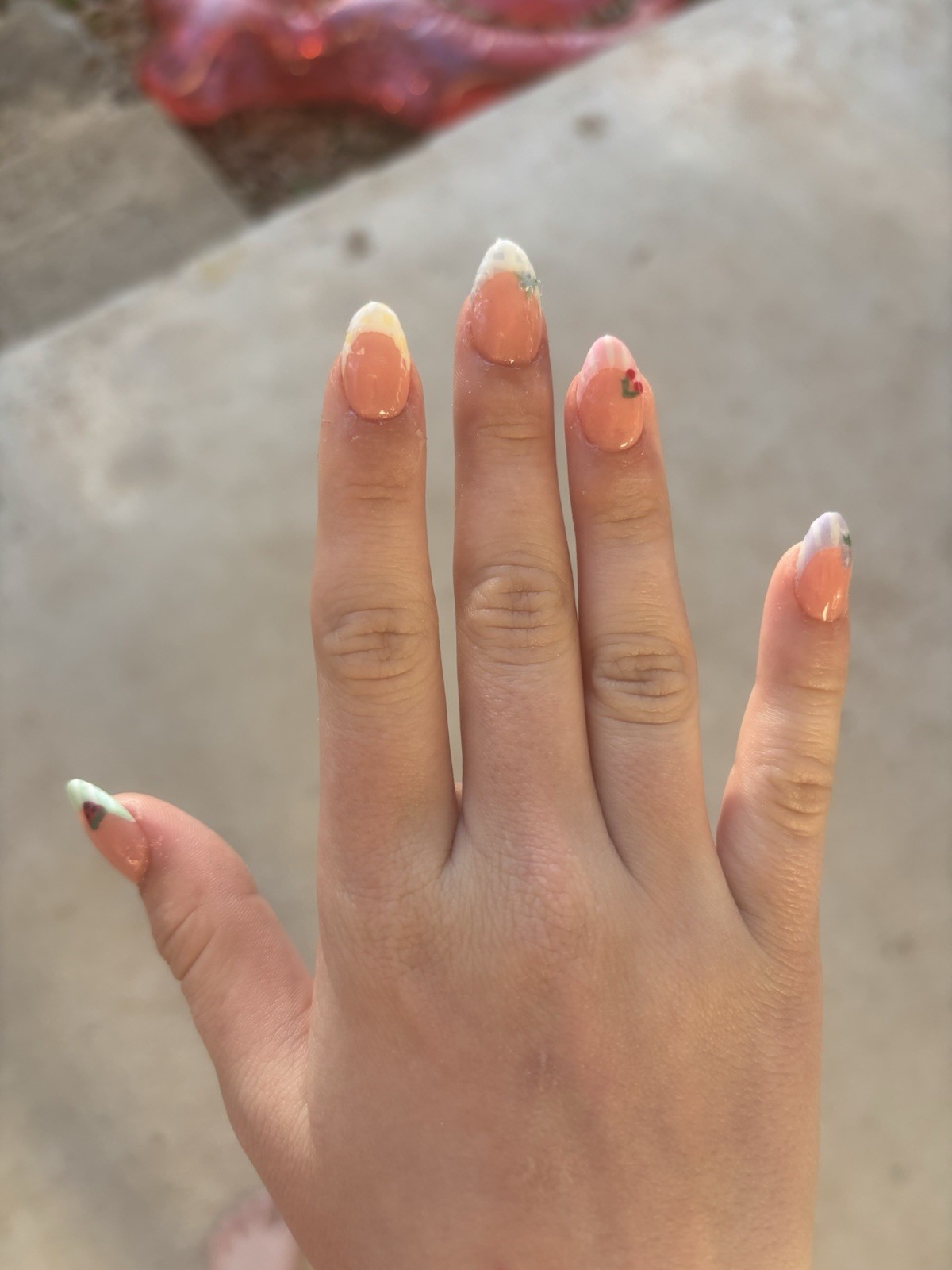 Pastel press French tip hand made