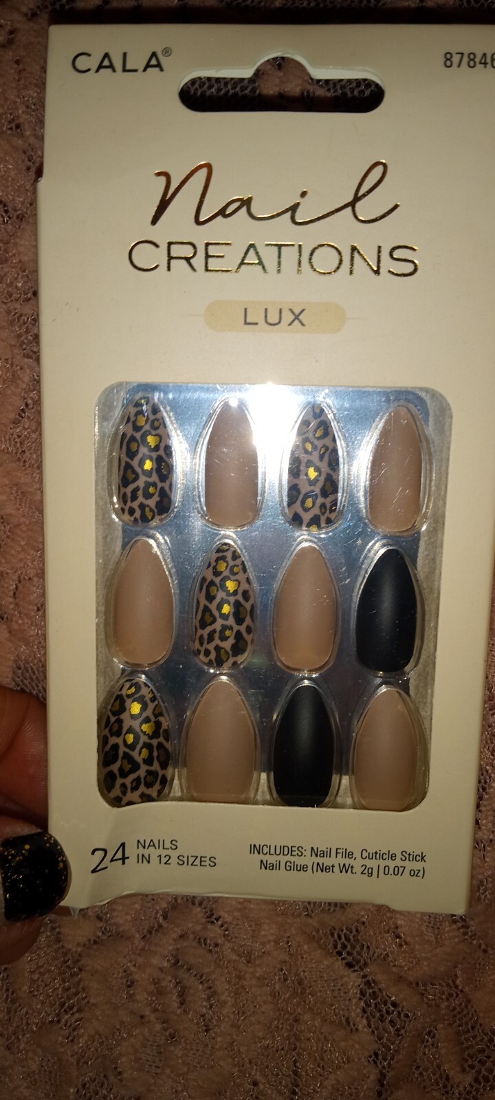 CALA *LEOPARD LUX* Stiletto Matte & Metallic Wild Print Press On Mani✨