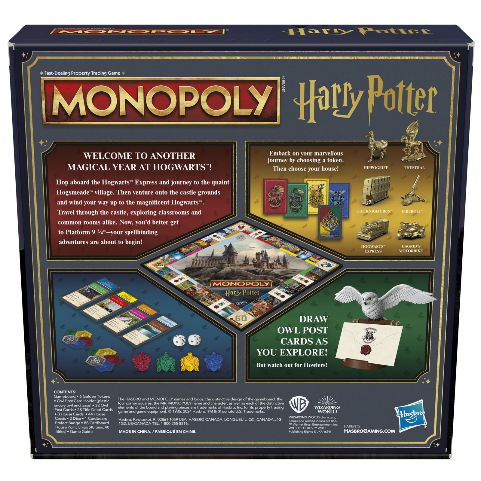 Hasbro Gaming Monopoly Harry Potter 29.2 x x 0.1 cm, Blue and Yellow