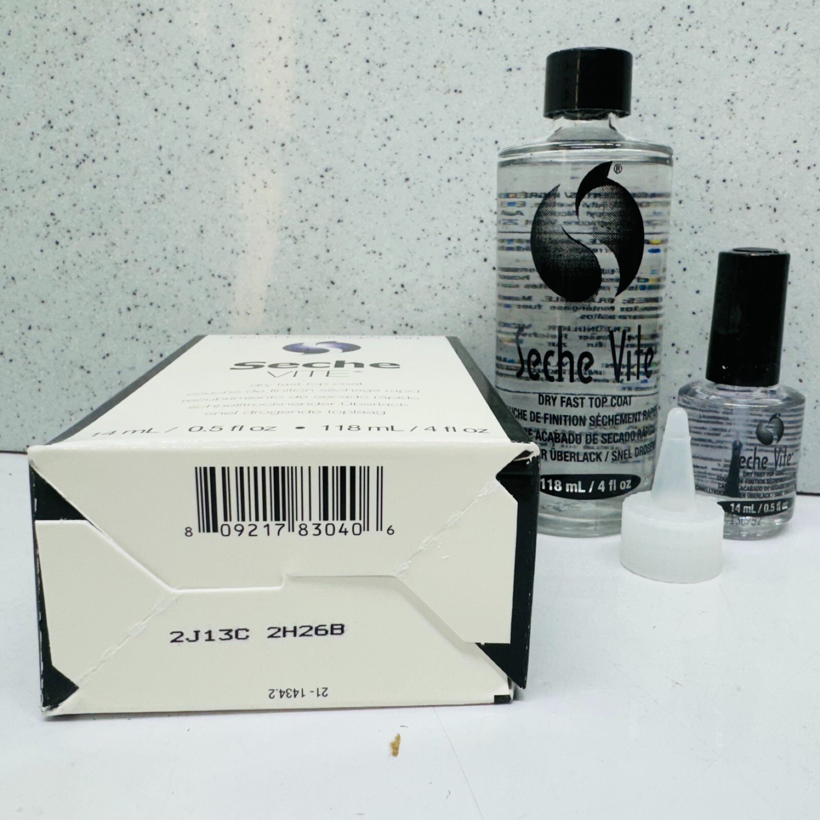 Seche Vite Dry Fast Topcoat Professional Refill Kit 4oz + 0.5oz