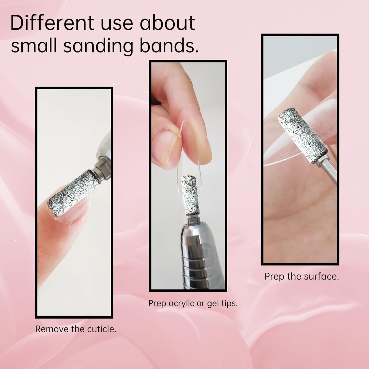 Small Sanding Bands Nail Drill Bits, Corfulra 150 Fine Grit Nail File