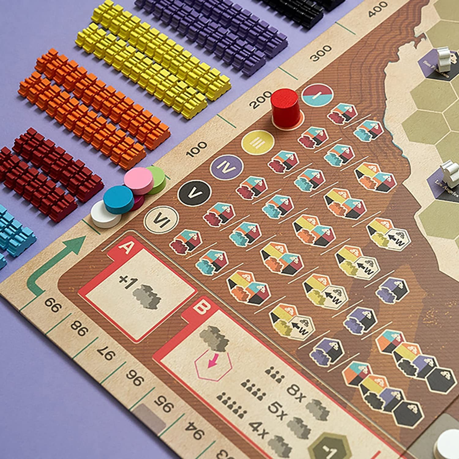 Capstone Games Ride The Rails Strategy Board Game for 3 One Size, Multicolor