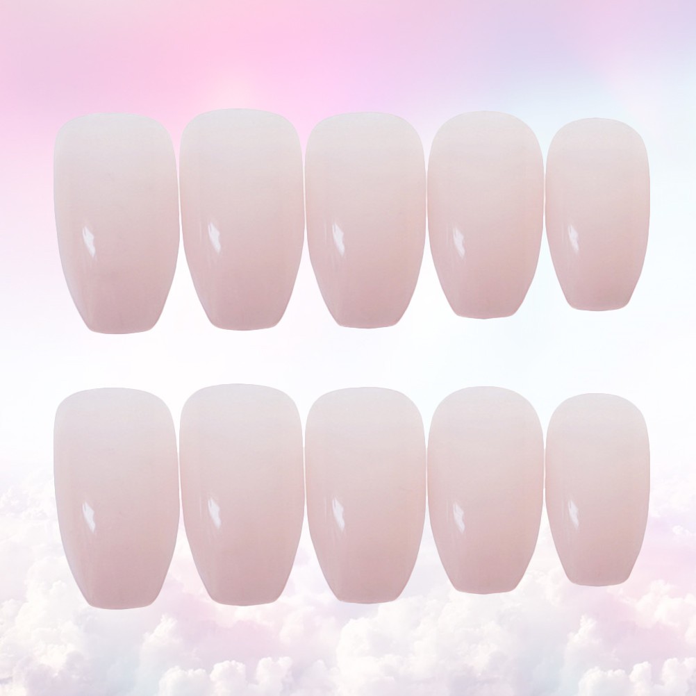 24Pcs Reusable Pink False Nails Full Cover Nail Tips for DIY Nail Art