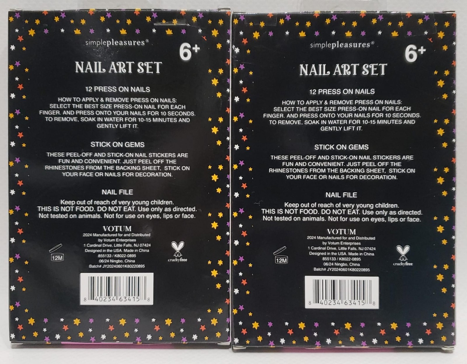 Simplepleasures Press On Nails 12 PCS Lots OF 2