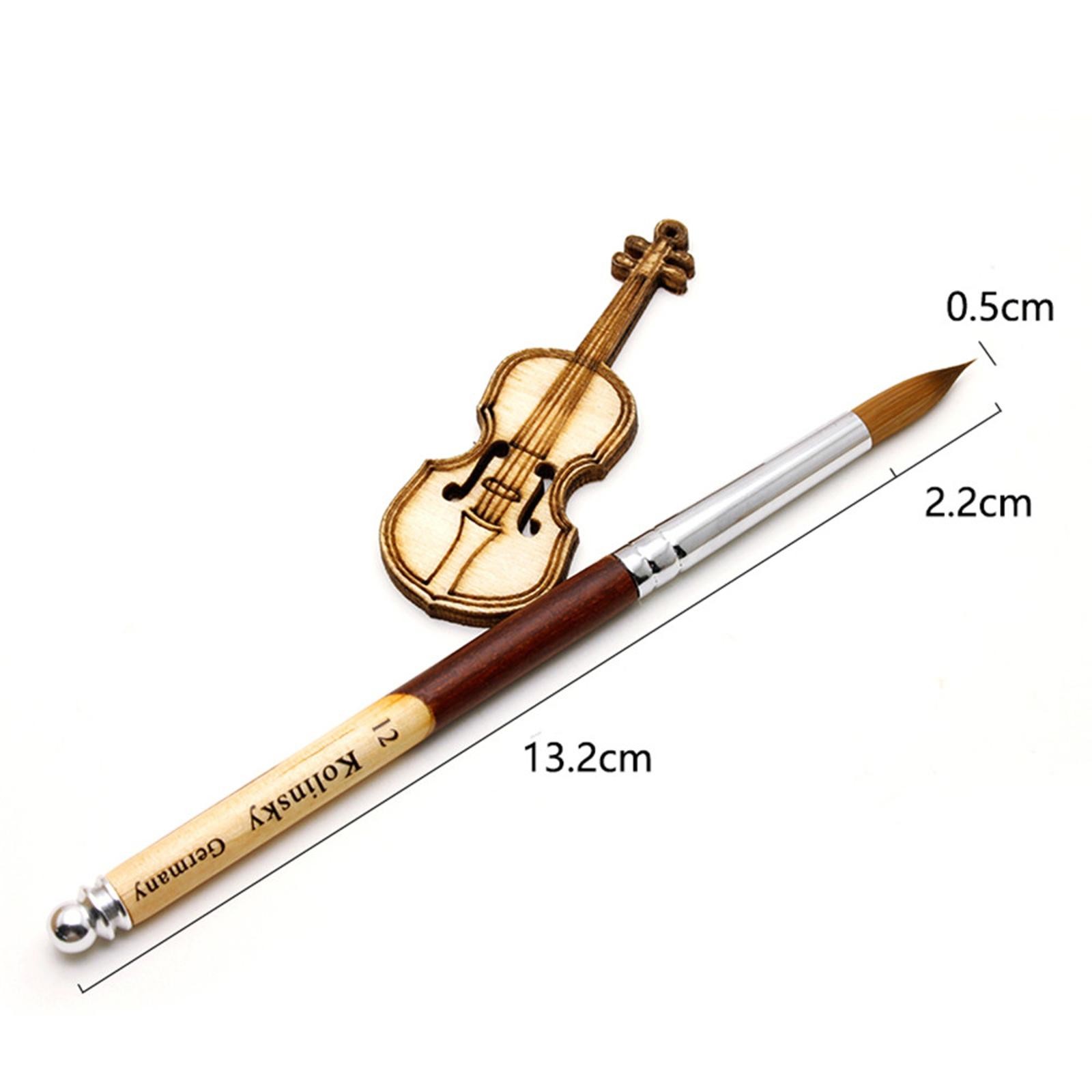 Wood Handle Nail Kolinsky+Nylon Mix Nail Brushes Sizes 8-24 Nail Art Brush A