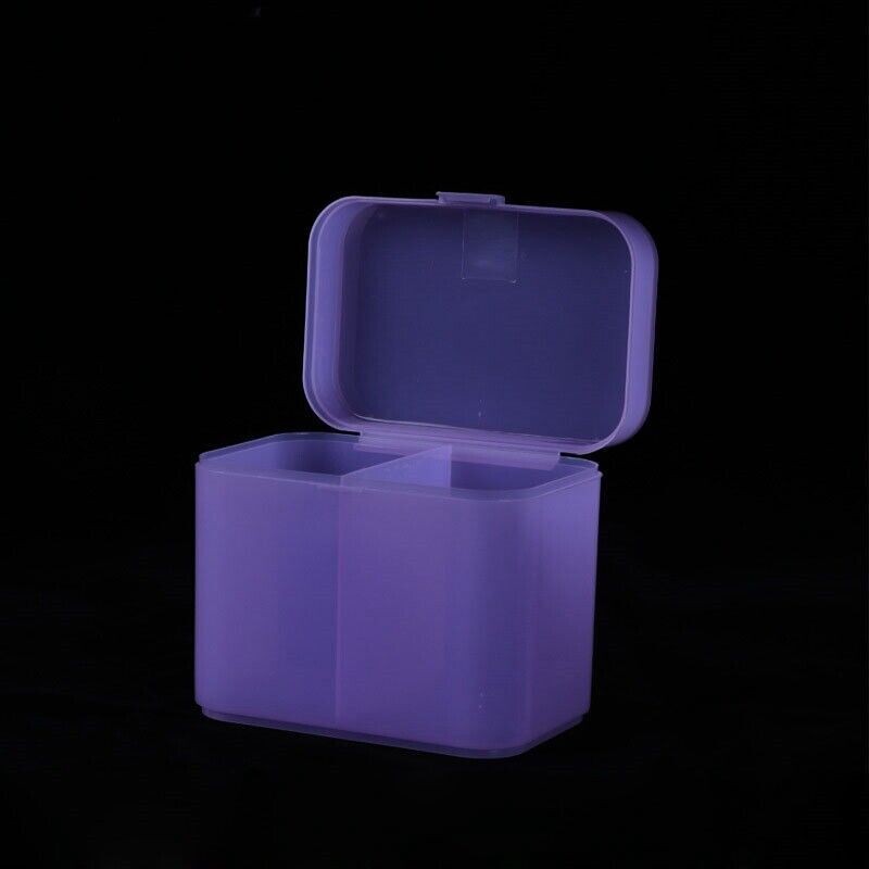 Nail Art Material Cotton Pads Tools Brush Grids Storage 2 Grids Container Wipes