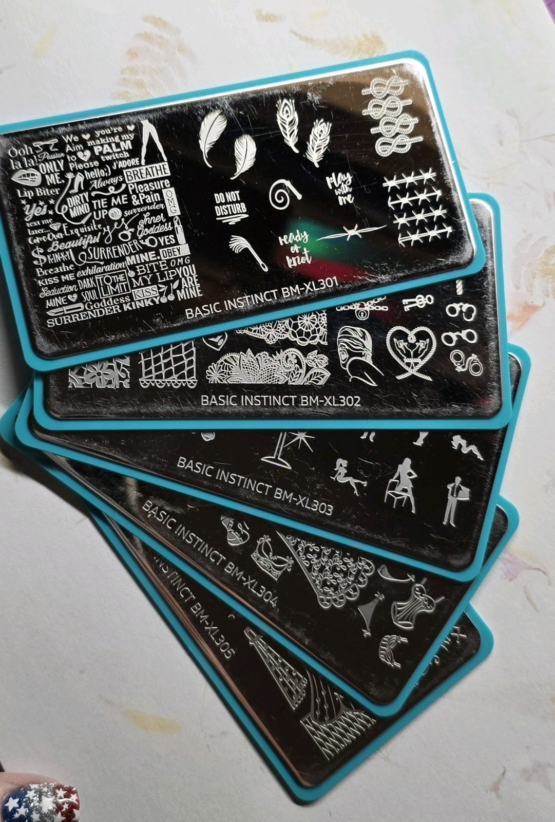 COMPLETE SET Maniology Bundle Monster Basic Instinct Nail Stamping BM-XL302 301