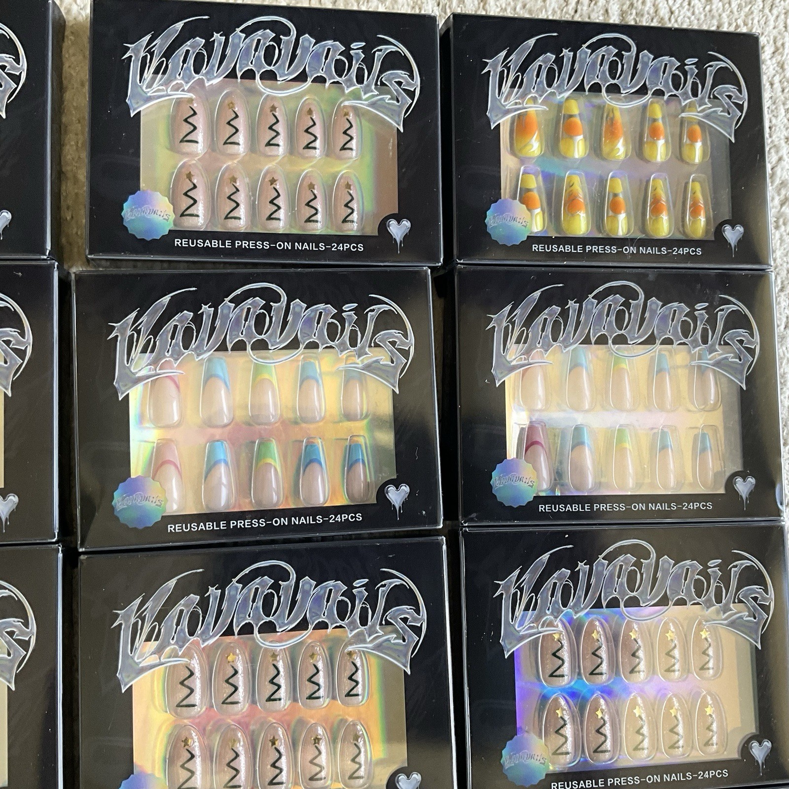 Y2K Style Fake Nails for Parties Salon-Quality Home Manicure VAVAVAILS 16 Sets