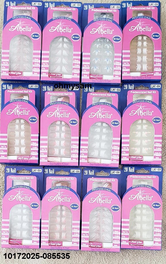 CLOSEOUT 12 x 20 NEW SET ARTIFICIAL NAIL TIPS /MULTI COLOR FRENCH FULL SIZE A