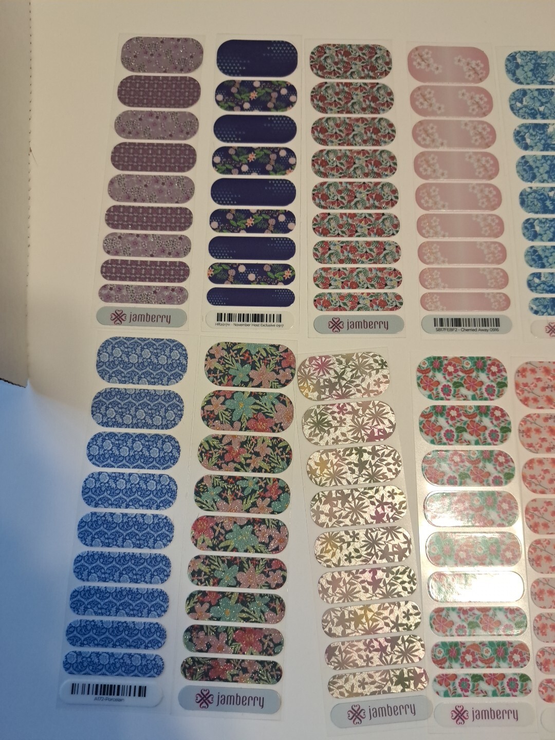 Jamberry Nail Wraps Lot of 20 Half Sheets Florals