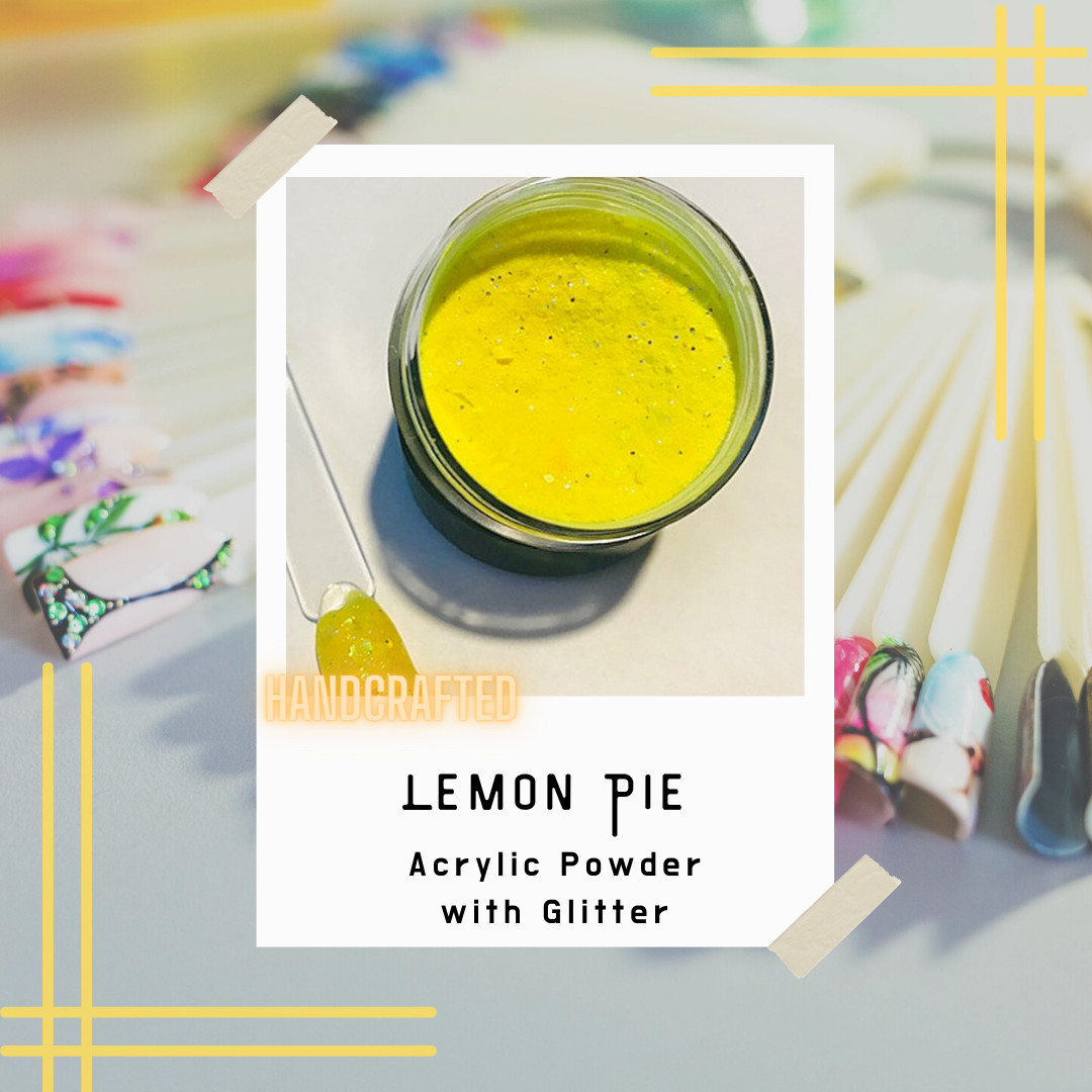Handcrafted Acrylic Powder Glitter Mix. Yellow Color Collection