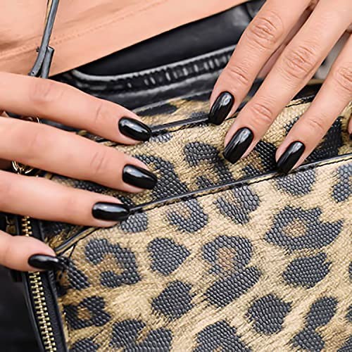 20 Sheets Black Full Nail Wraps for Women Girls – Self Adhesive KIT5 All Black