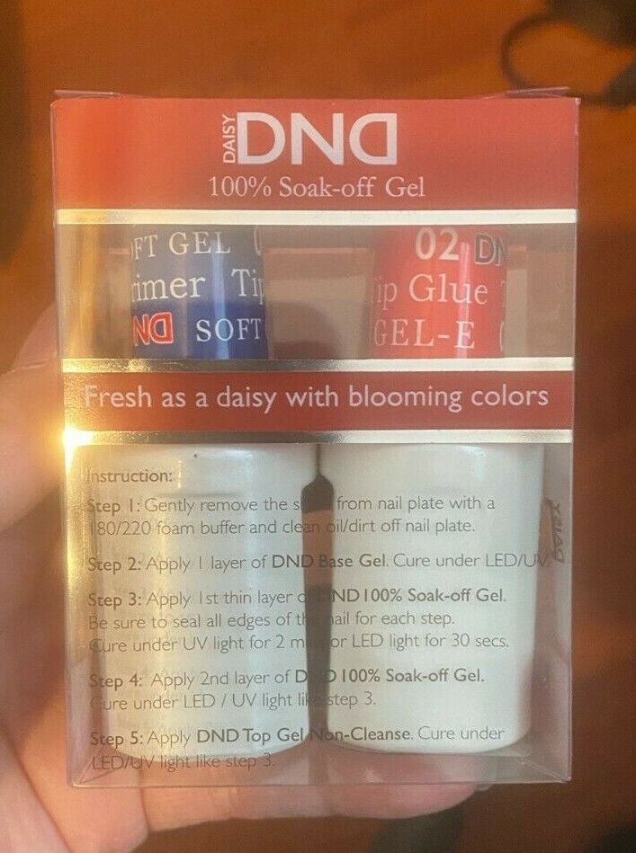 DND Soft Gel Tips Primer / Glue Tips – 0.5 oz – Any choose