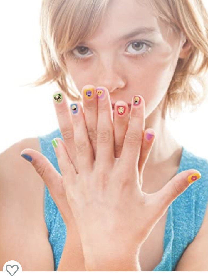 Emoji Nail art stickers. Get emojinal!  Fun nail manicure stickers.  47 pieces