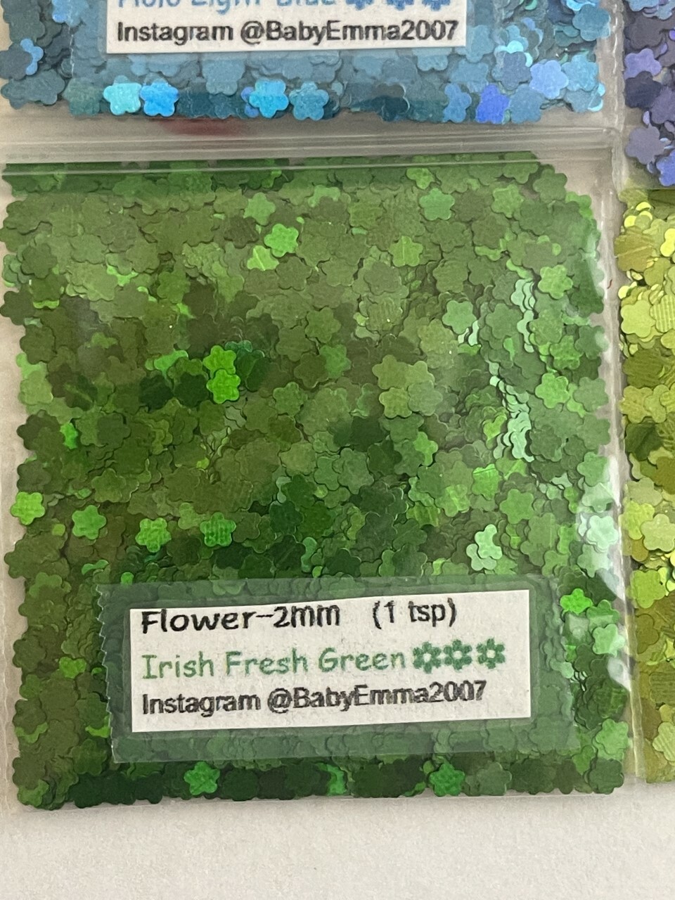 Solvent Resistant Holo FLOWER shape Glitter U Pick Color-Nail Art Face Crafts-US