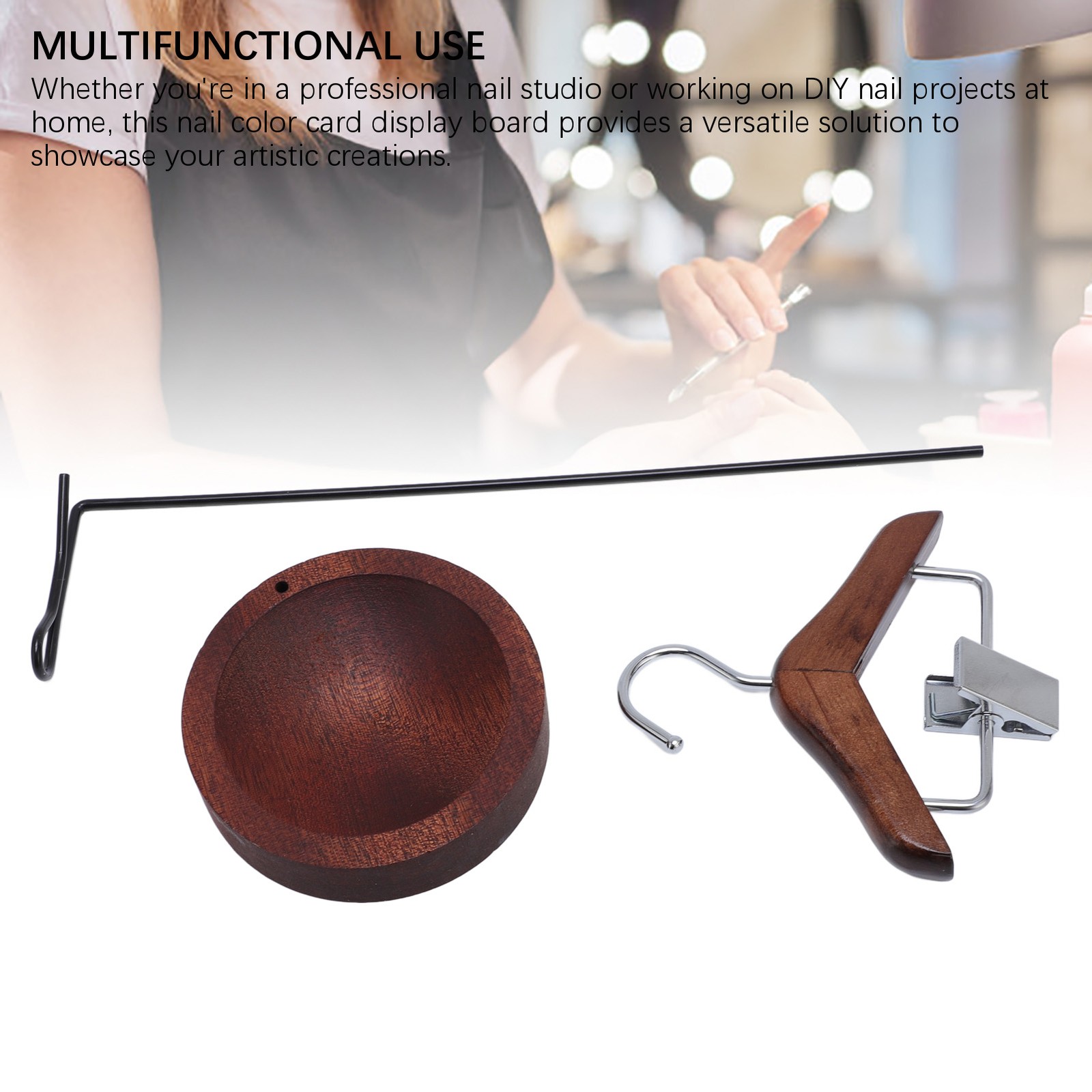 Nail Art Color Card Display Stand Elegant For Nail Studios Wood Easy To Use
