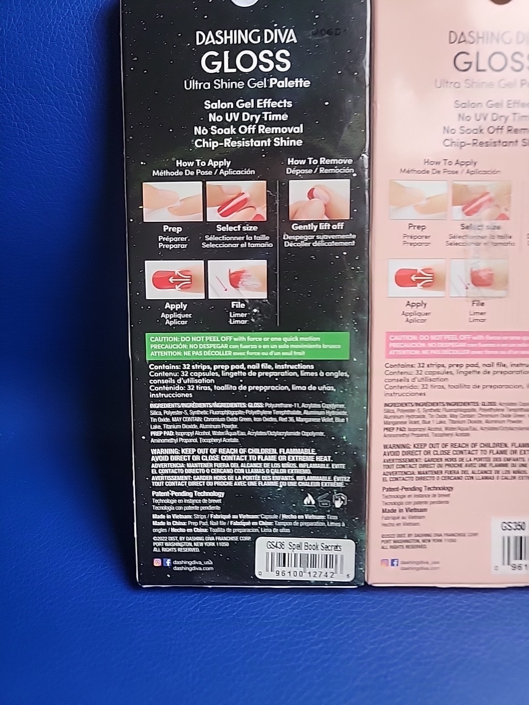 Dashing Diva Gloss Ultra Shine Gel Palette 2 Packs Chip- Resistant Shine 64 Nail