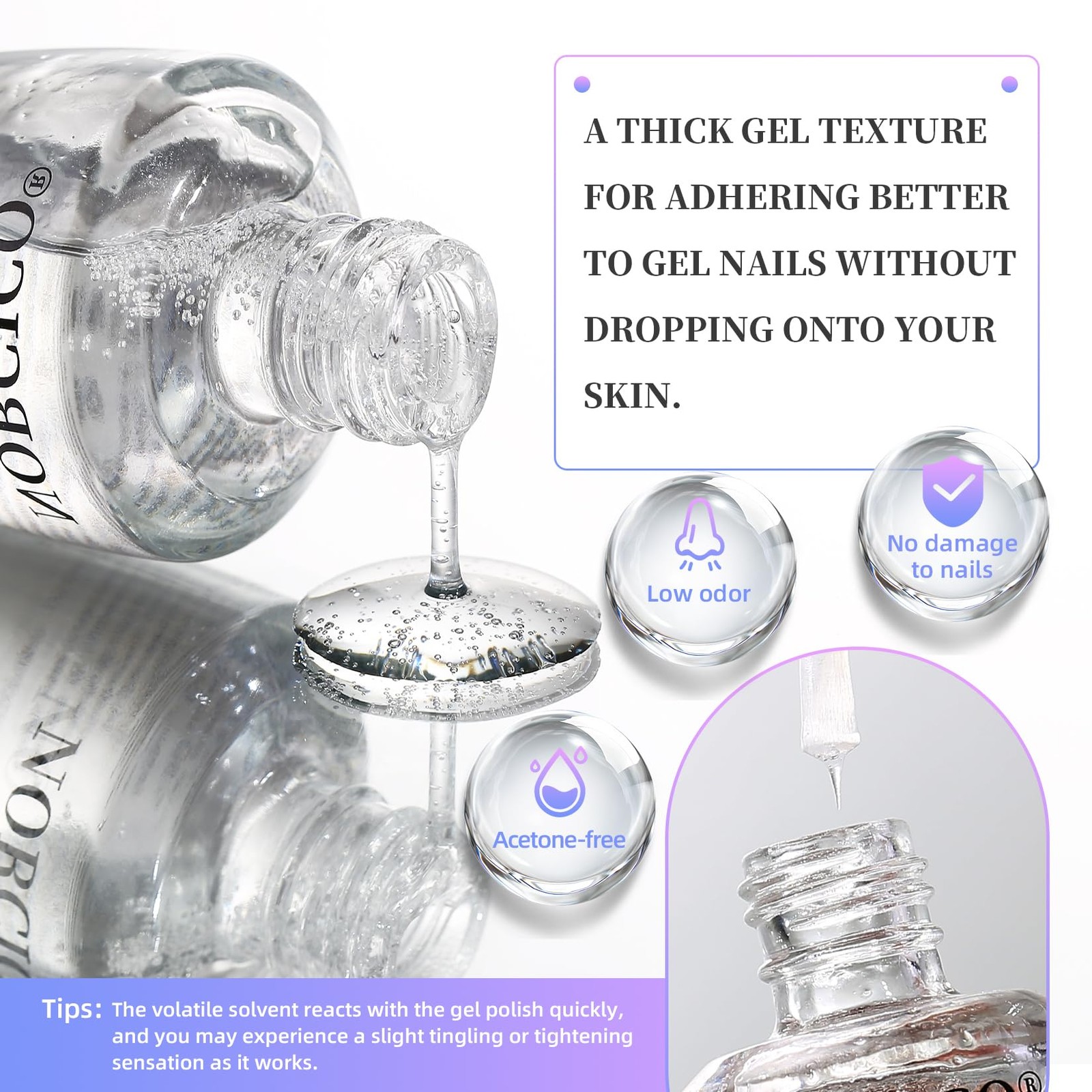 Gel Polish Remover 0.43 Fl Oz (Pack of 2), 1PC & Cuticle Oil