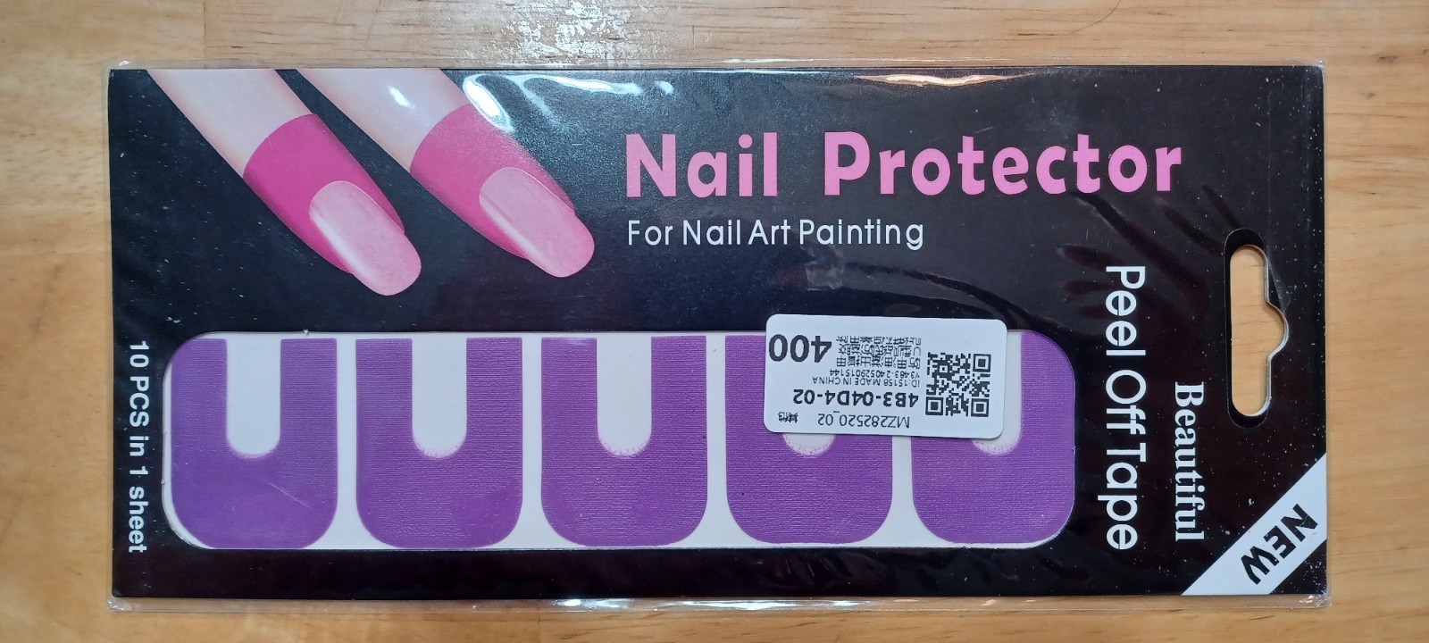 4 PACKS of 10 Nail Peel Off Sticker For Polish Skin Guard U-Shaped