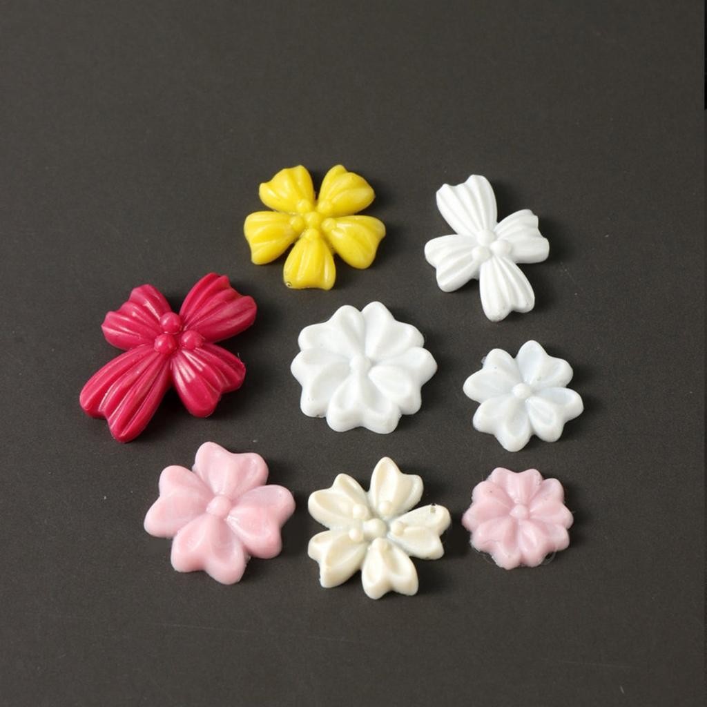 2PCS DIY Silicone Nail Art Moulds Flower Texture Template for Beauticians Salon