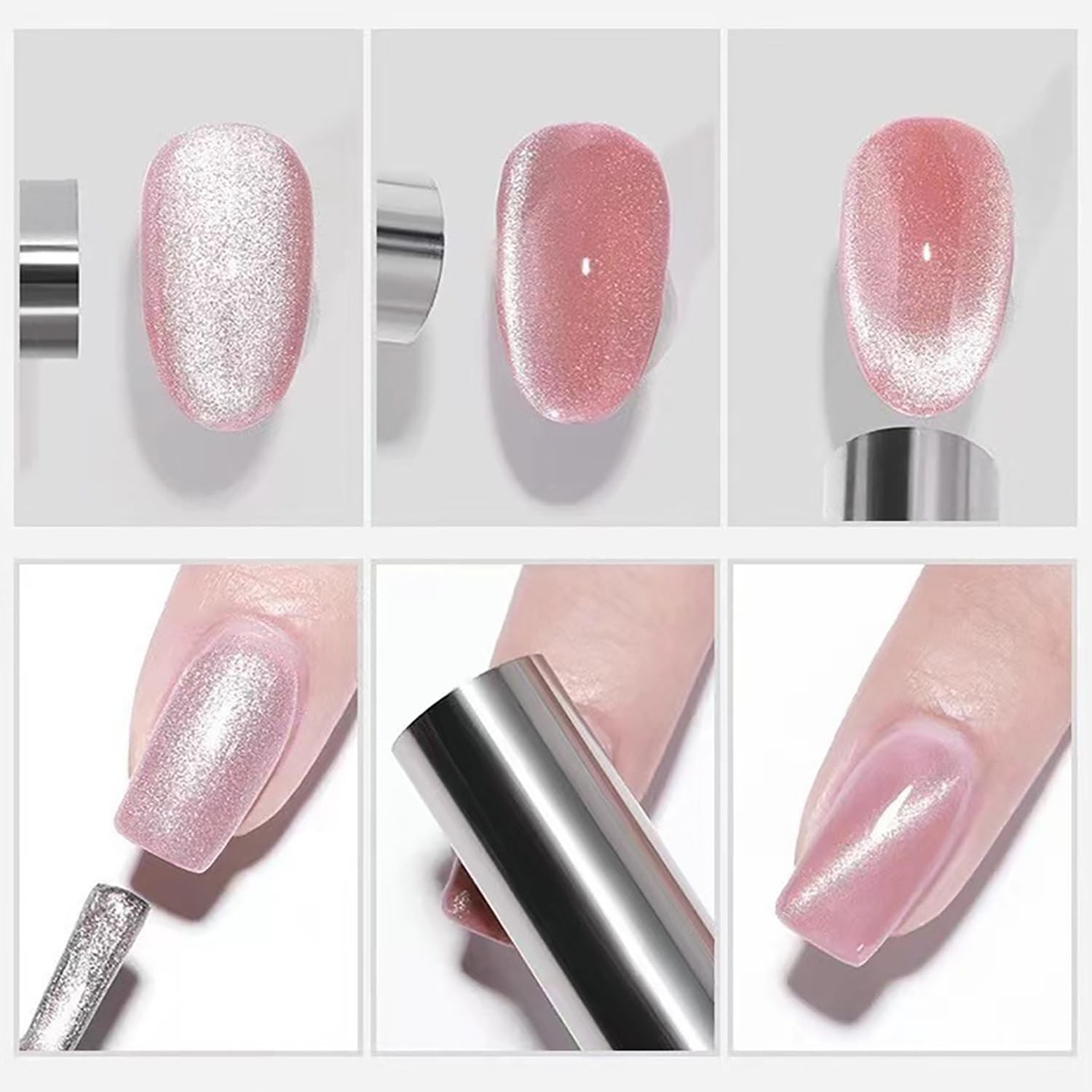 4pcs Cat Eye Magnet for Nails Double-Head Flower Nail Magnetic Stick Lengthen…