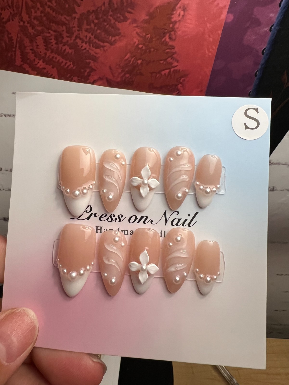 Handmade Press on Nails Size S, Almond Shape with Multiple Designs NEW
