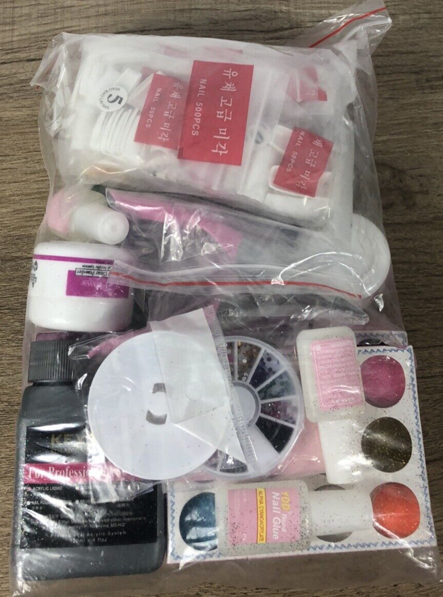 New Nails 500Pcs Arylic Nail Set Everything you need to do your nails