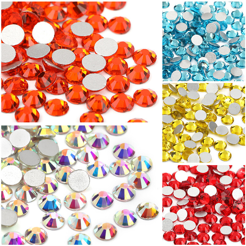 1440 Pcs Flatback Crystal Glass Rhinestone Gems SS20 Nail Art Tips