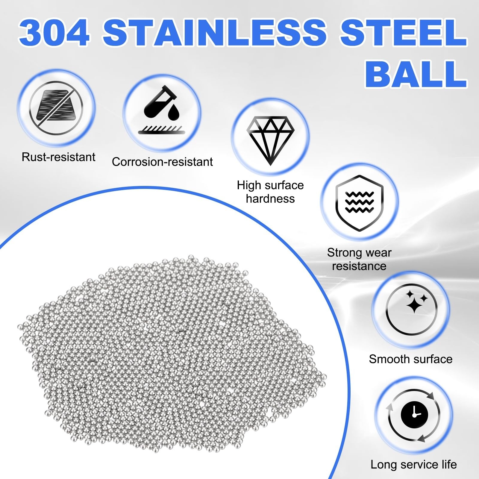 M METERXITY 1500Pack Stainless Steel Bearing Balls, 1mm G100 Metal Precision …
