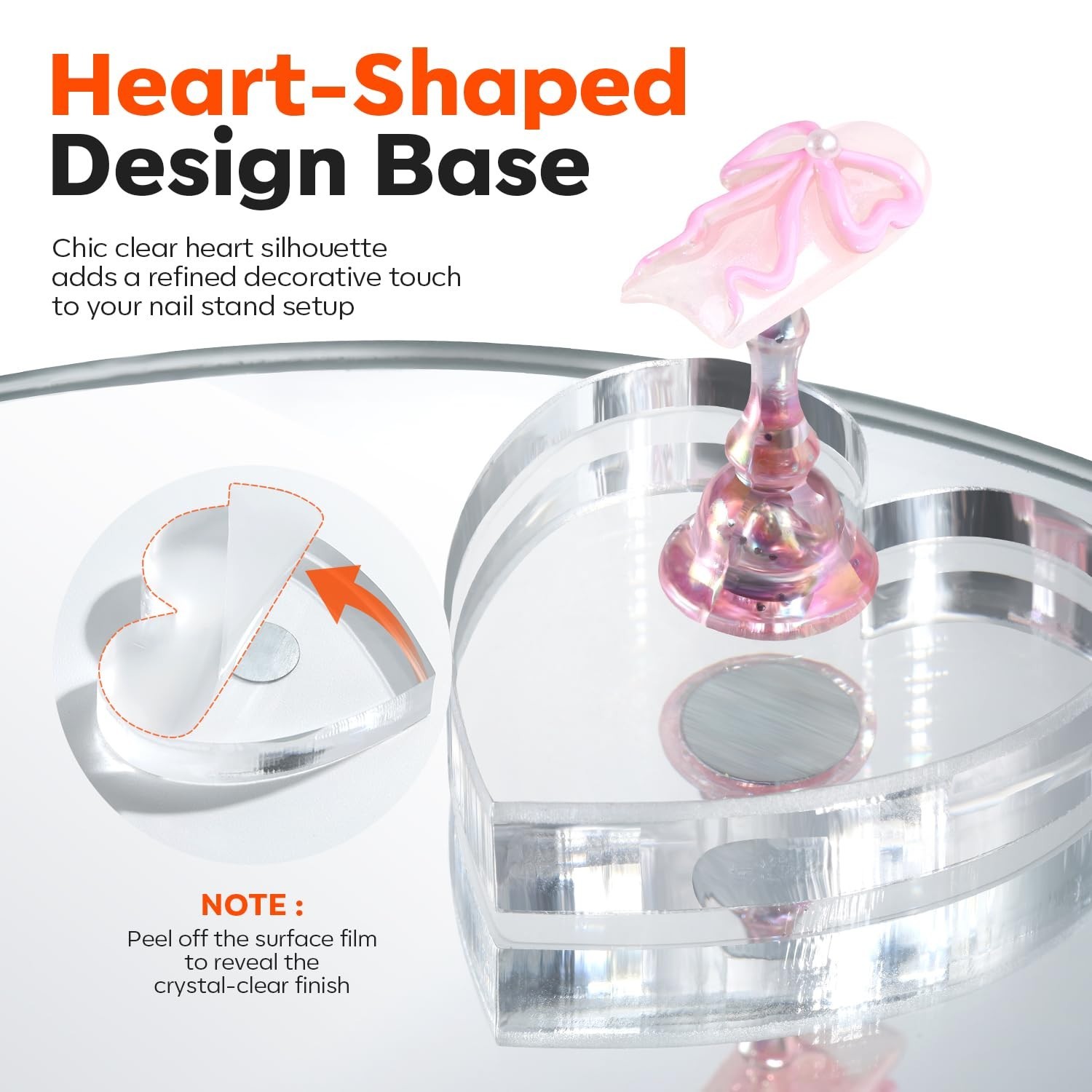 Nail Art Stand Set with Magnetic Holders & Versatile Adhesive Options