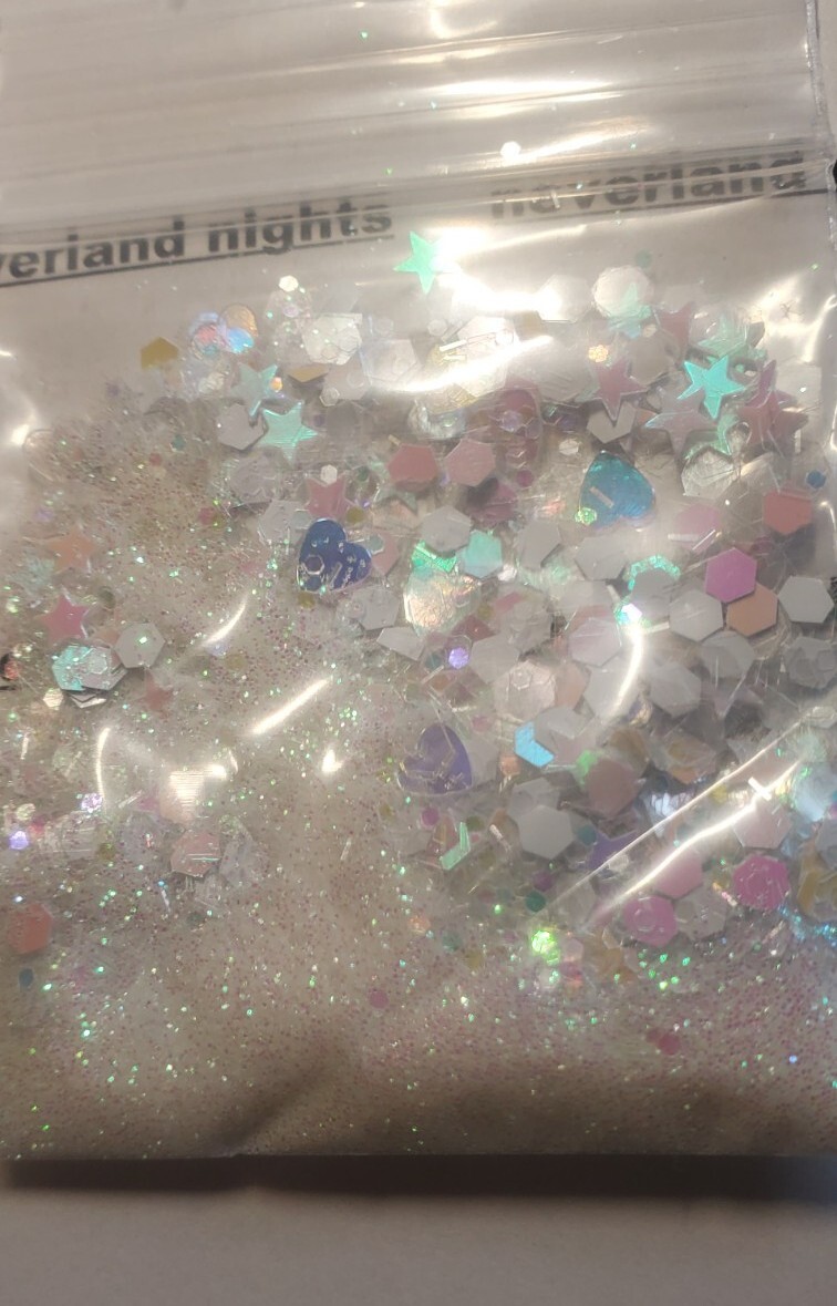 White Winter Iridescent Wedding “Snow” Nail Glitter Sparkle 1tsp
