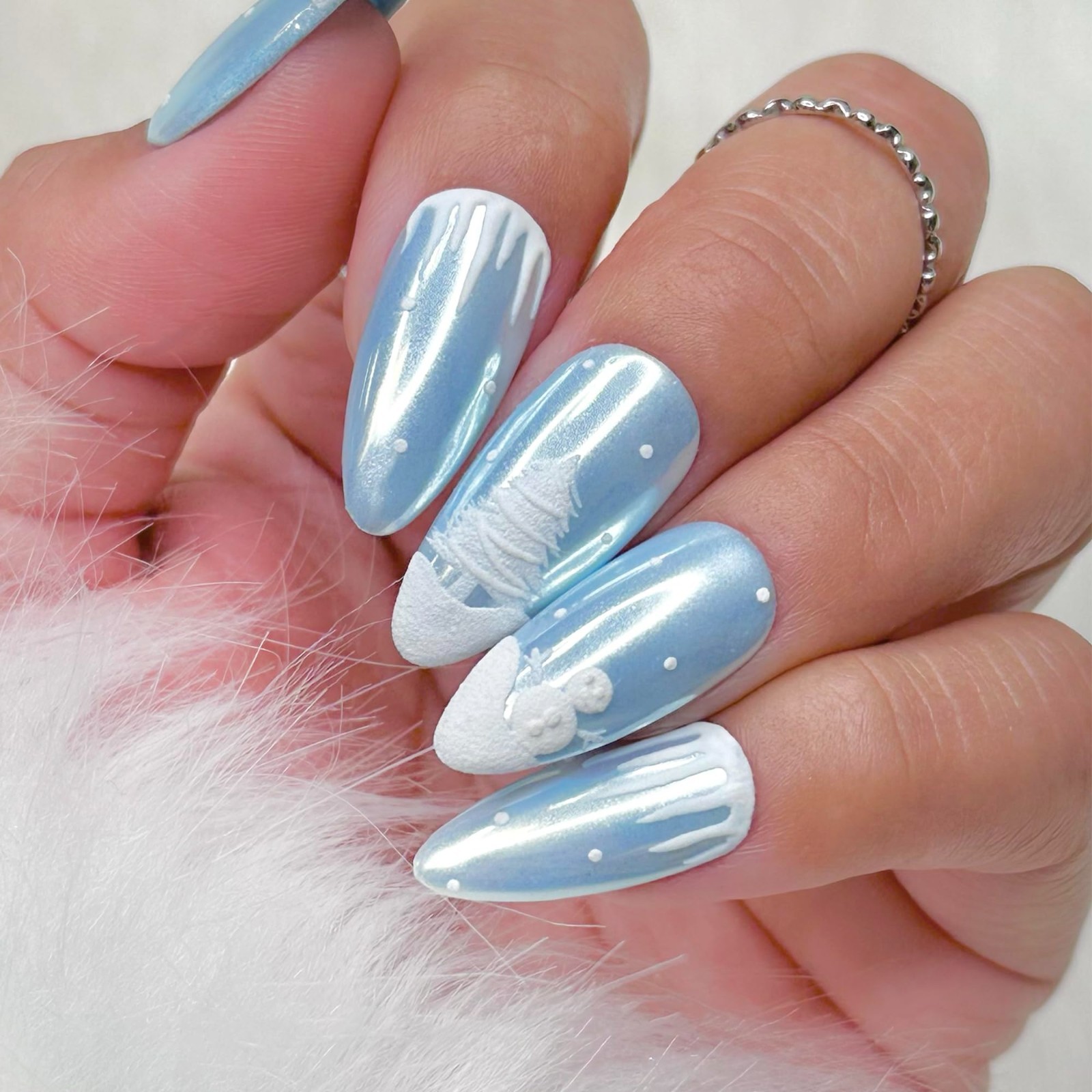 Translucent Pearl Chrome Nail Powder 1g – Metallic Pigment for DIY Manicure