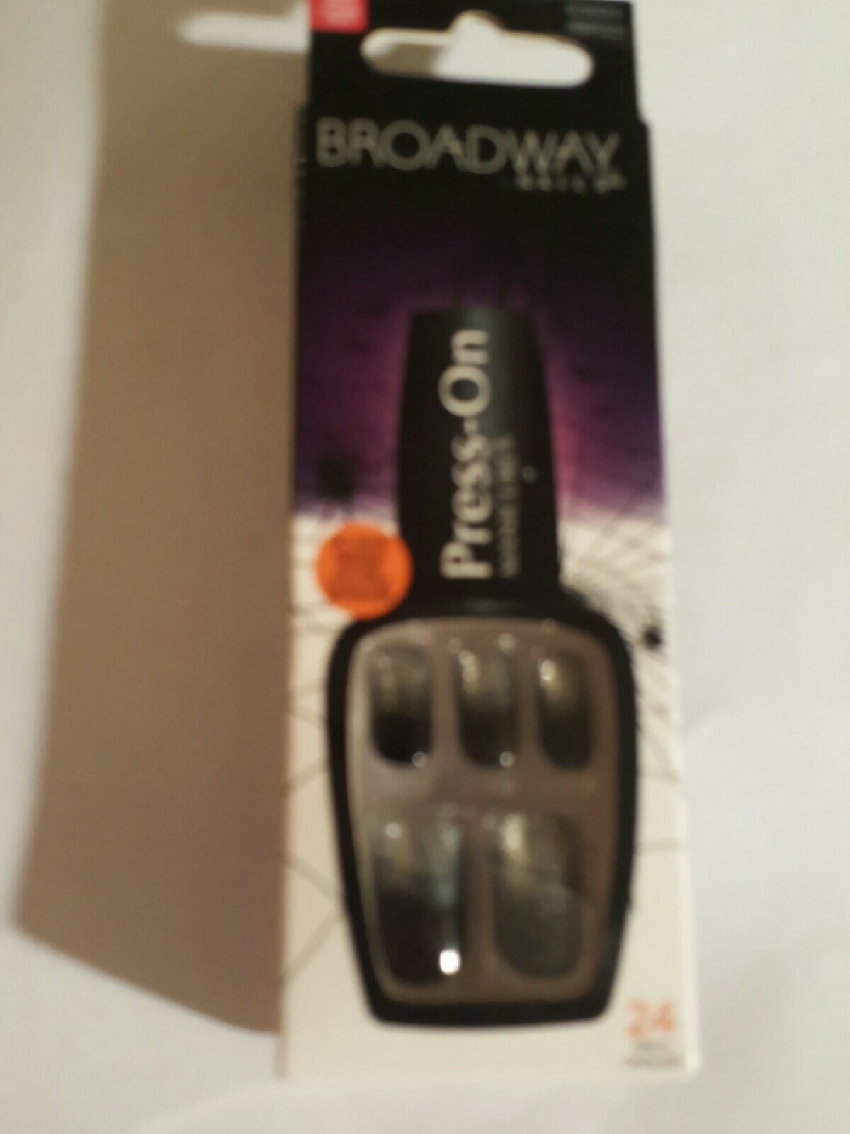 Broadway Nails Press On Manicure Halloween Black Glitter Ghostly 63931 By KISS