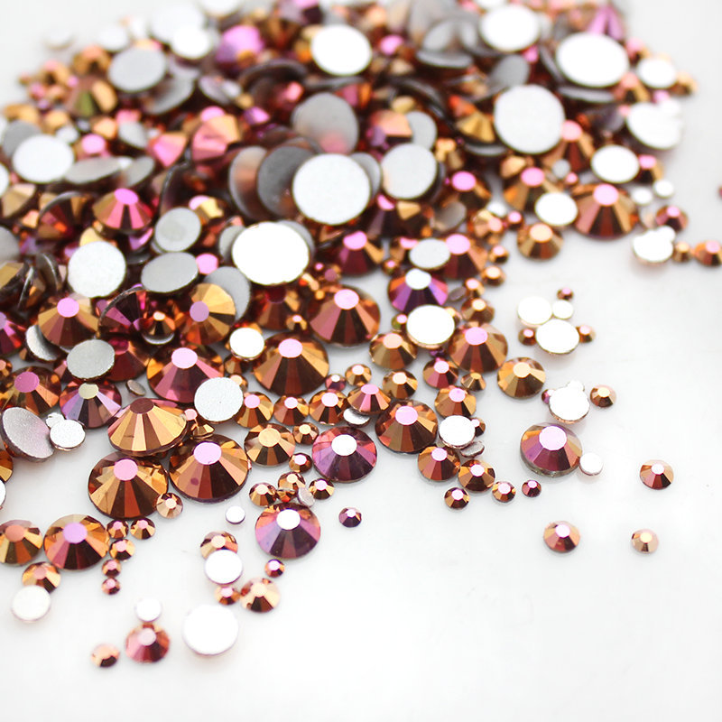 720p Mix Size Nail Art Rhinestones Glitter Diamond Crystal Gems Tips Decoration