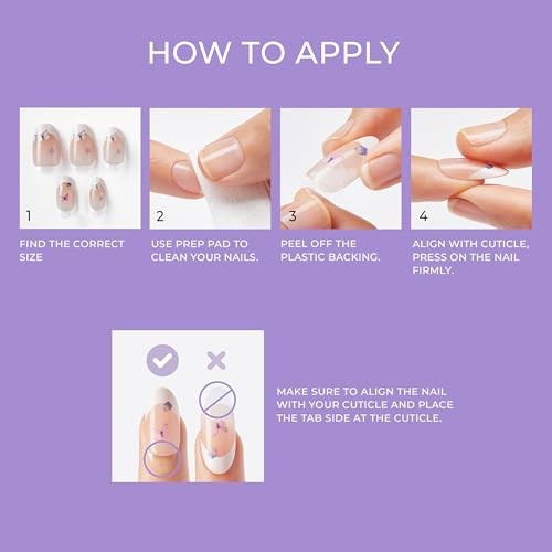 KISS Press-On Manicure Fake Nails – Adore You, Square, Red, Easy Press Short