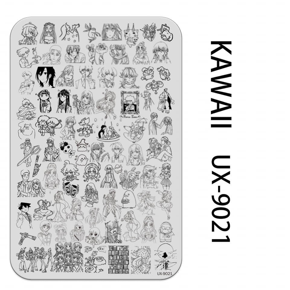Nail Stamping Plate – Kawaii Overload UX-9021 – New