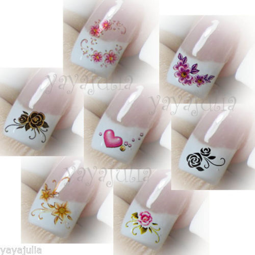30 Nail Art Decal Water Slide Transfer Temporary Tattoos Stickers Wholesale
