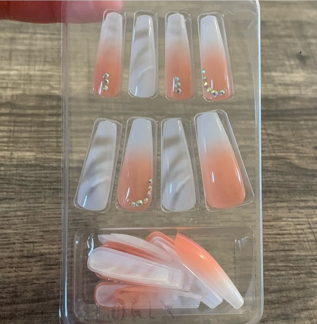Xl/XXL Rhinestone Press On Nails