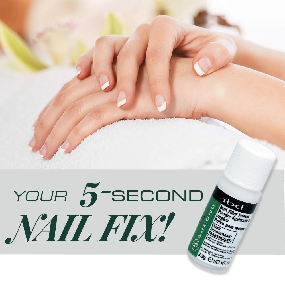 IBD 5 Second Nail Filler Powder – 0.14 Ounce (Pack of 3),