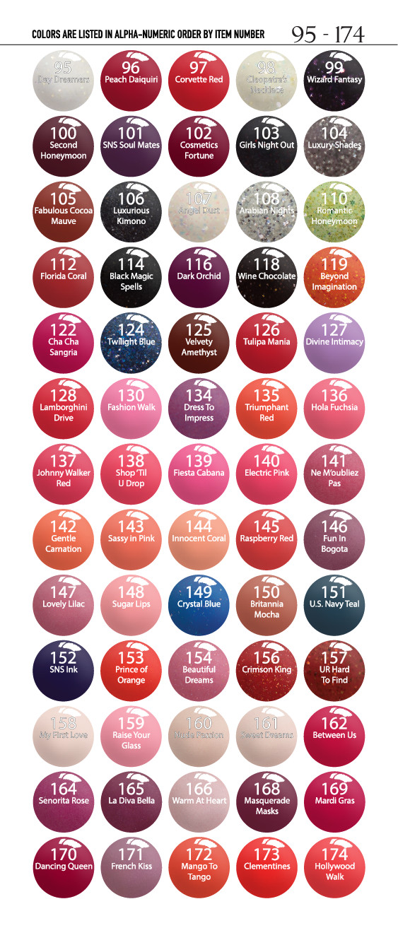 SNS Nail Color Dipping Powder Part 2 (95 – 174) *Choose any 1 color*
