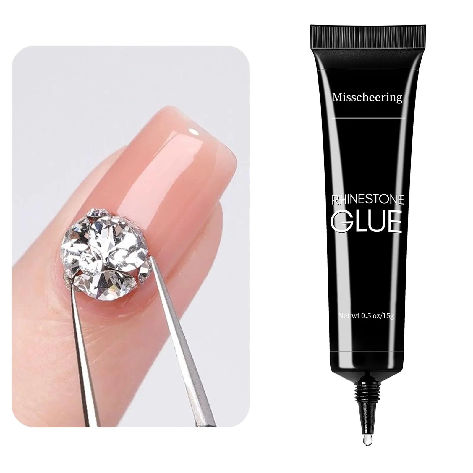 30g Nail Rhinestone Glue Gel Strong Adhesive 3D Nail Art Gems Decoration