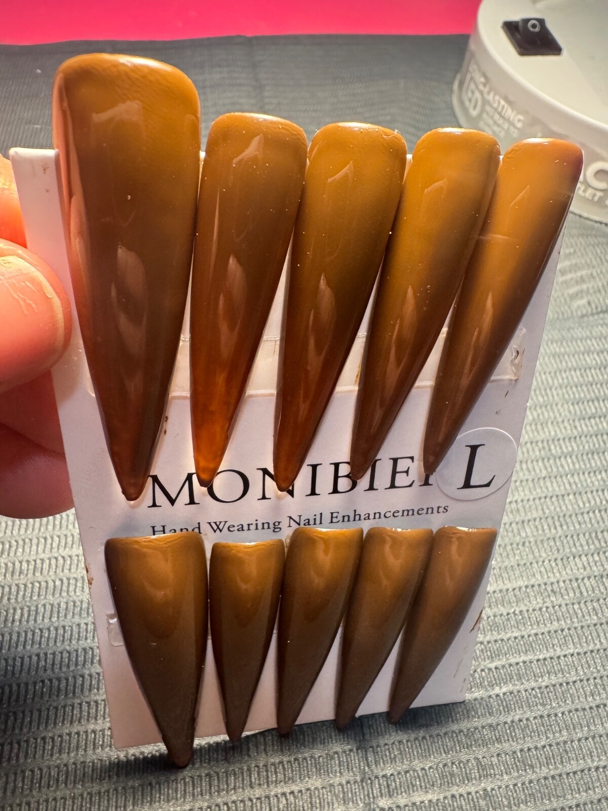 Press on nails chocolate extra long size large